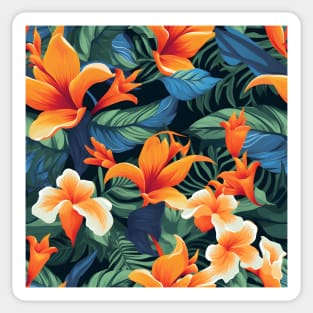 Tropical Flowers Pattern 8 Sticker